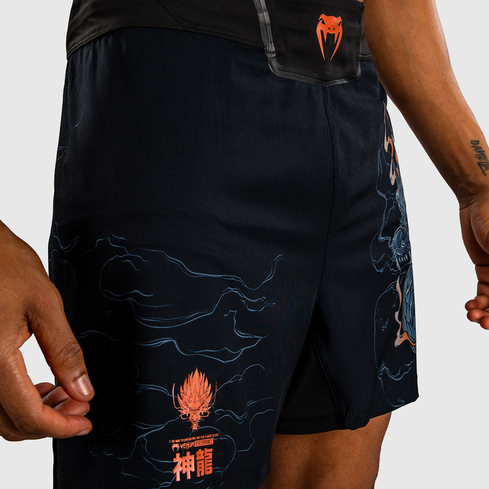 Venum Thunder Dragon Fightshorts Sort Gr&aring; Kobber