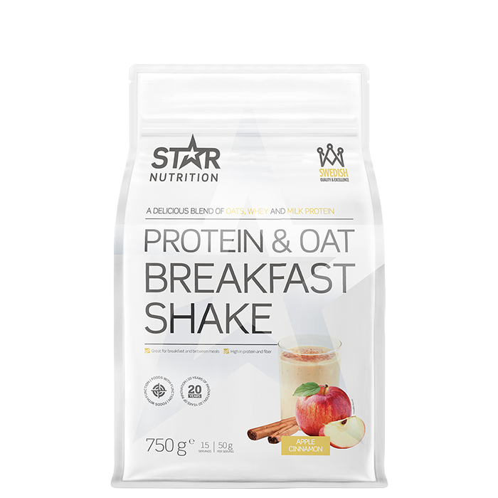 Protein & Havre Morgenmad M&aring;ltidserstatning Shake 750 g apple_cinnamon