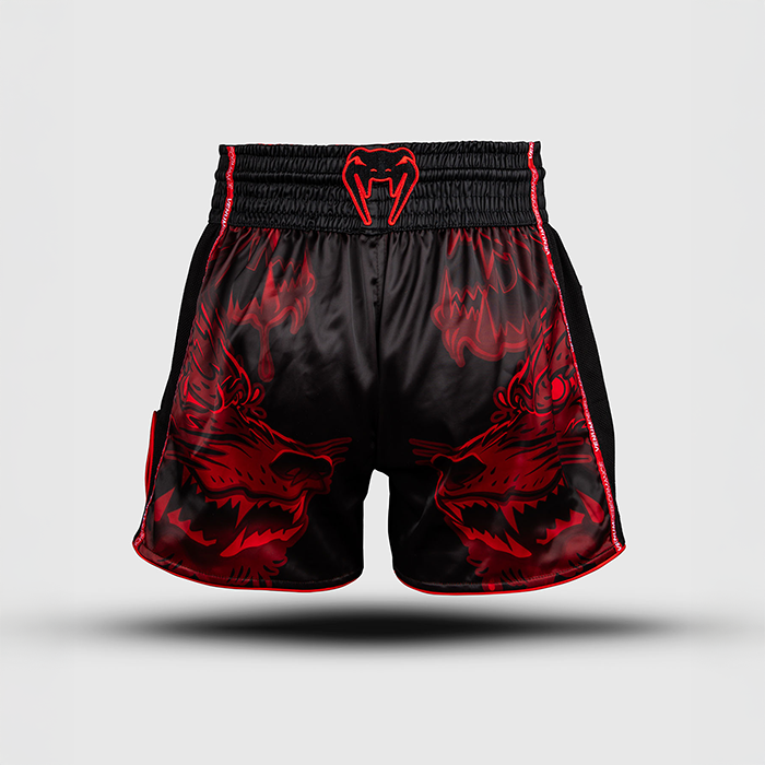Venum Wolf Atak Muay Thai Shorts Sort R&oslash;d