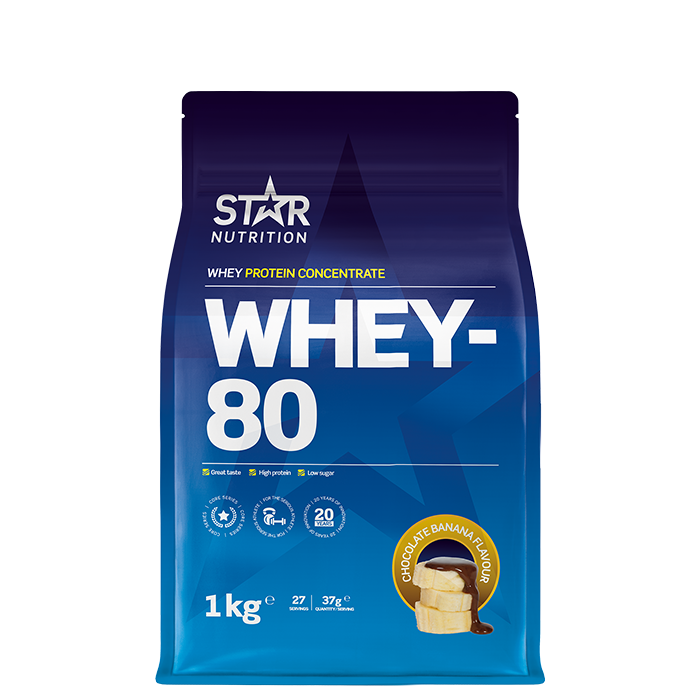 Whey-80 Valleprotein 1 kg Double Rich Chocolate