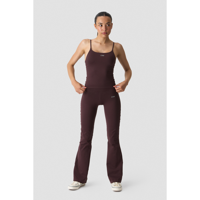 Smooth Seamless 2-i-1 Top med Tynde Stropper Brun