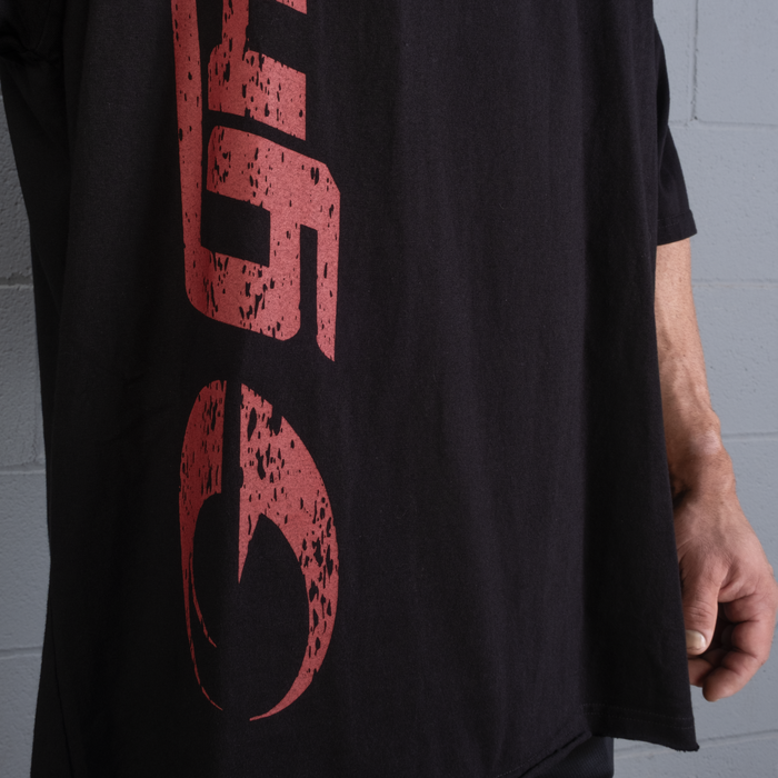Gasp Iron Tee, Black/Red