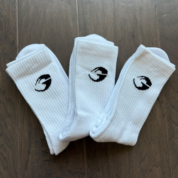 Gasp crew socks 3-p, White