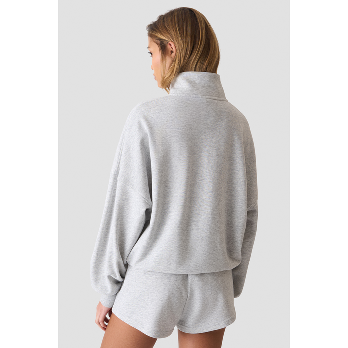 Everyday Terry Sweatshirt Kort Lynl&aring;s Gr&aring;
