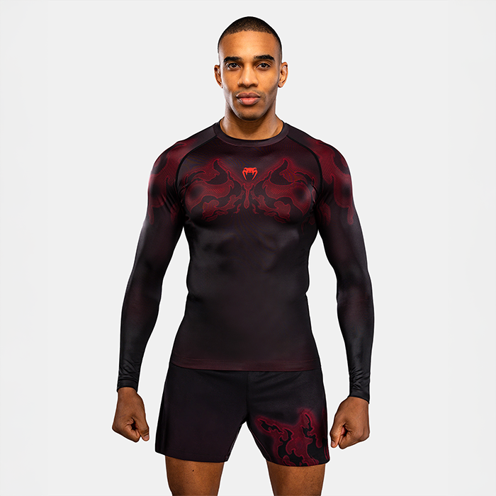 Venum Spectre Lang&aelig;rmet Rashguard Sort R&oslash;d