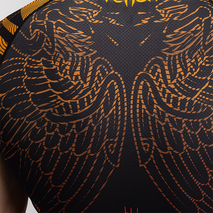 Venum Quetzal Fury Rashguard Sort R&oslash;d Orange