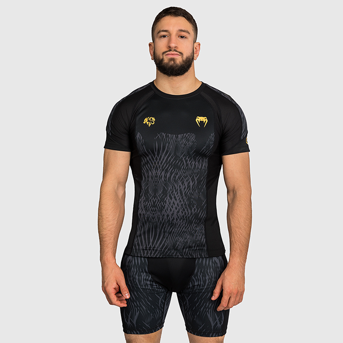 Venum X Chimaev Wild Borz Rashguard Kort&aelig;rmet Sort Gr&aring;