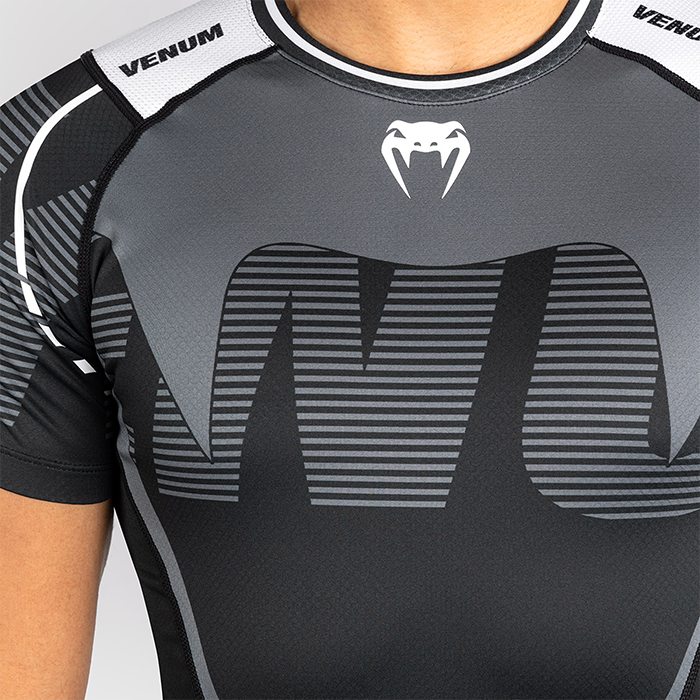 Venum Adrenaline Rashguard Kort&aelig;rmet Sort Gr&aring;