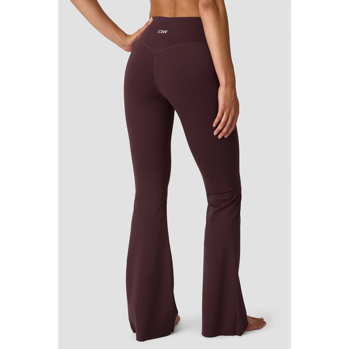 Nimble Flare Tights Lav Talje Brun