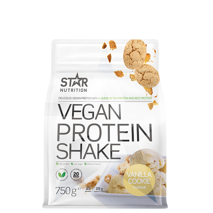 Vegansk proteinshake Vegansk proteinpulver 750 g vanilla_cookie