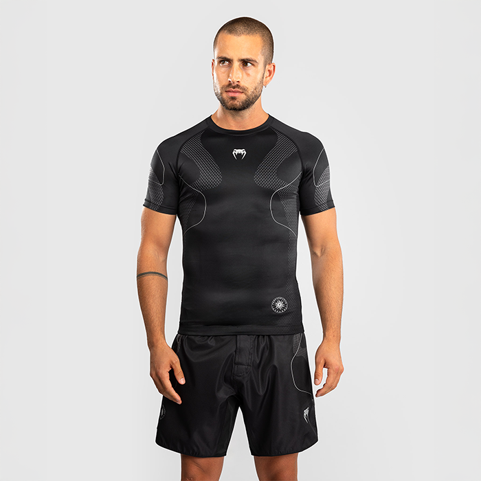 Nexus Rashguard Kort&aelig;rmet Sort S&oslash;lv