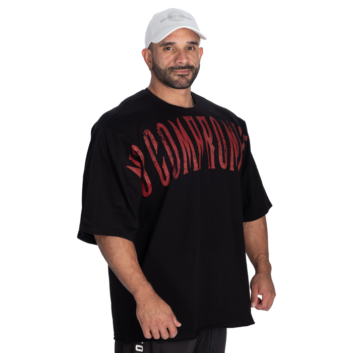 NC T-shirt Sort R&oslash;d