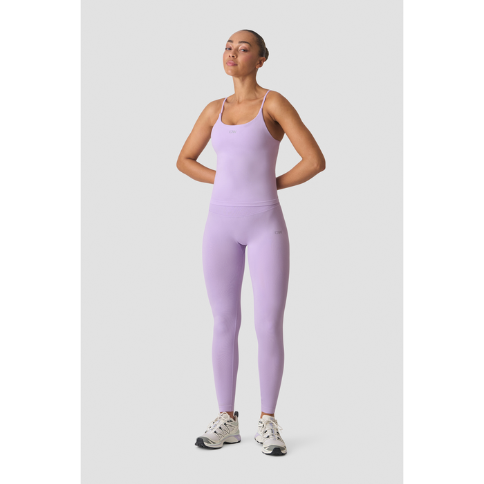 Smooth Seamless 2 i 1 Tanktop med Tynde Stropper Lilla