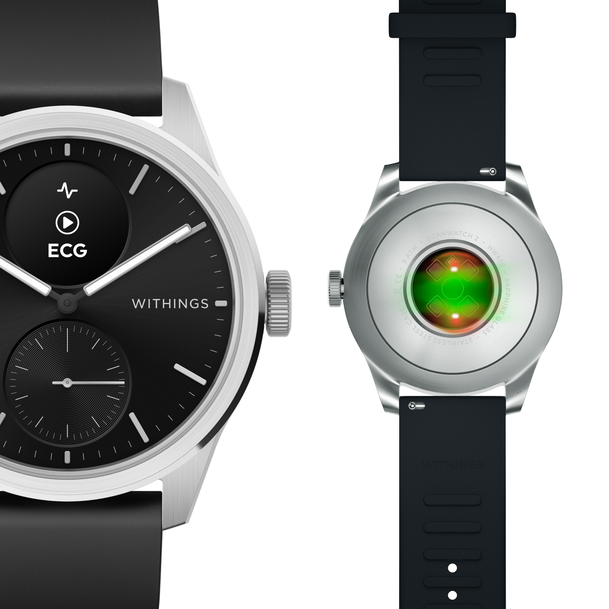 Tr&aelig;ningsur Scanwatch 2 42mm Black
