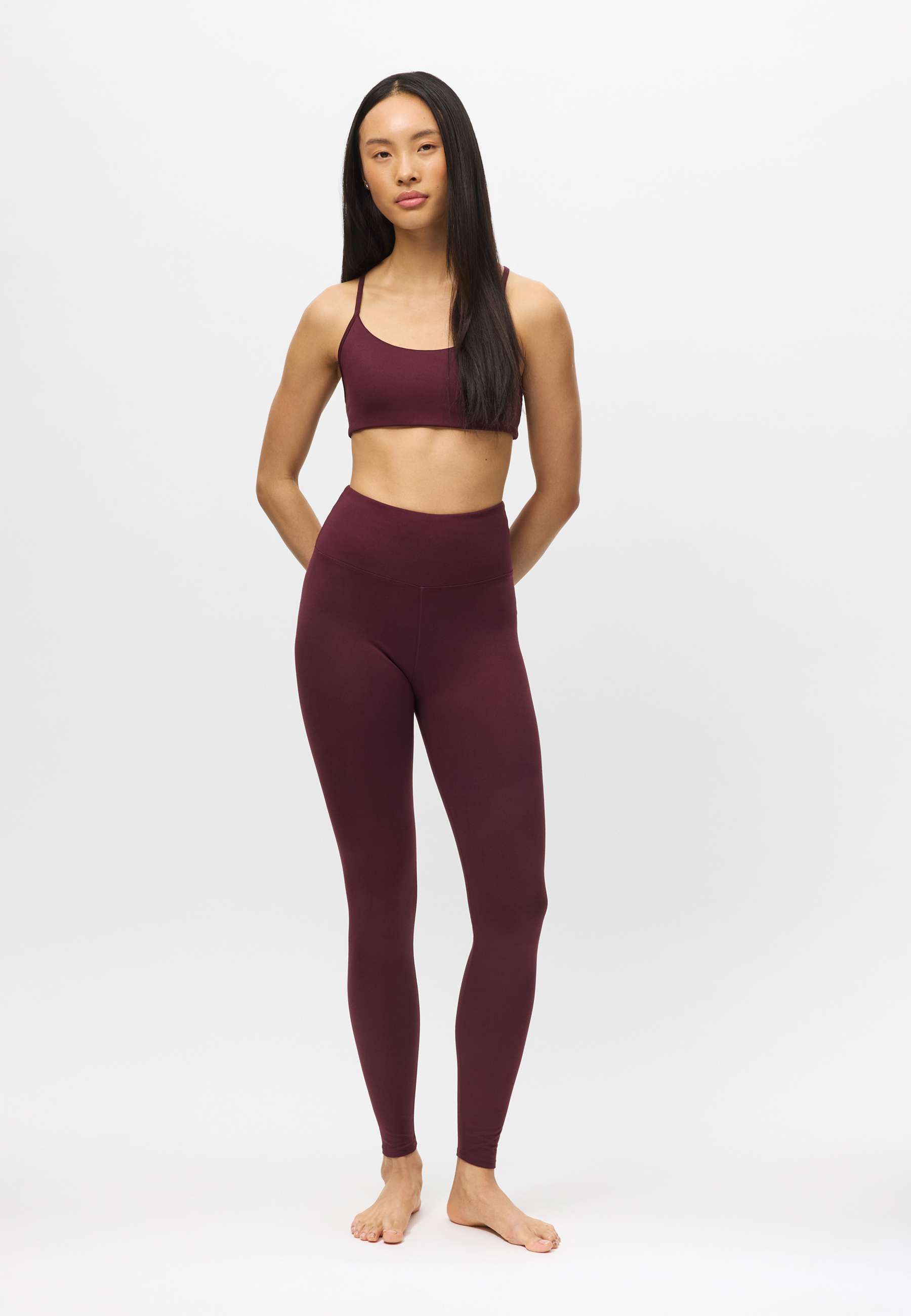 Flatterende High Waist Bukser Lilla