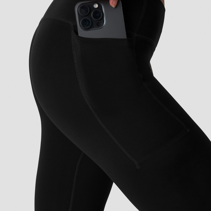 Luxe Flare Tights Mid Rise Sort