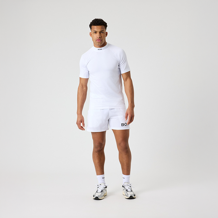 Mock Neck T‑shirt Hvid
