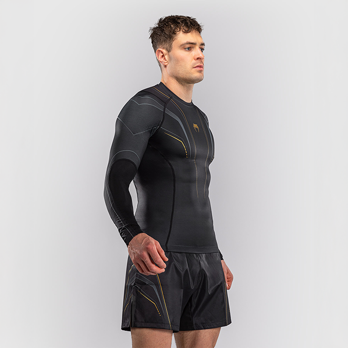 Venum Streamline Lang&aelig;rmet Rashguard Sort Guld