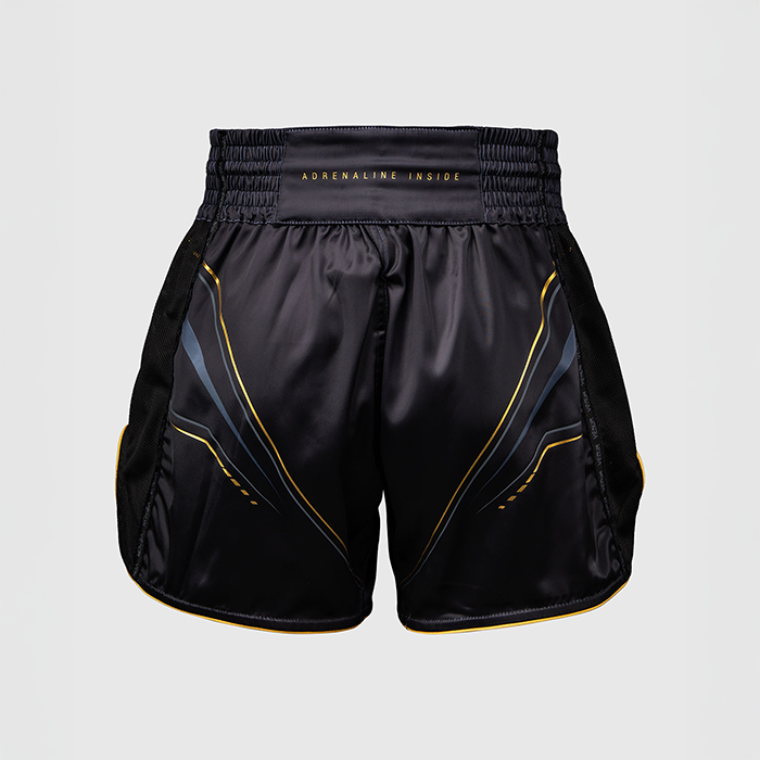 Venum Streamline Muay Thai Shorts Sort Guld