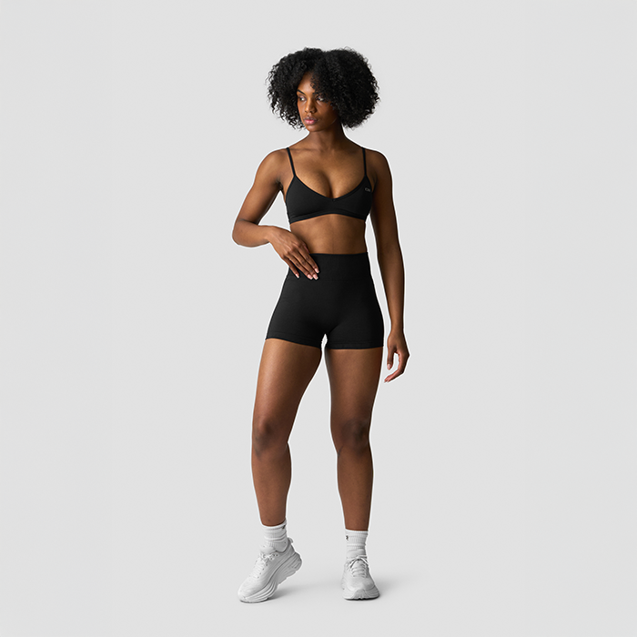 Define Seamless V-formede shorts Sort