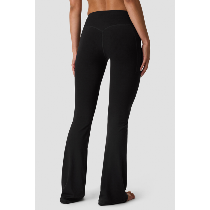 Luxe Flare Tights Mid Rise Sort