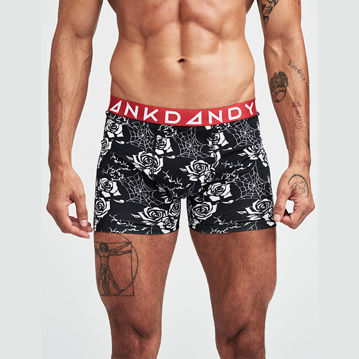 Boxershorts 5 pack Sort R&oslash;d
