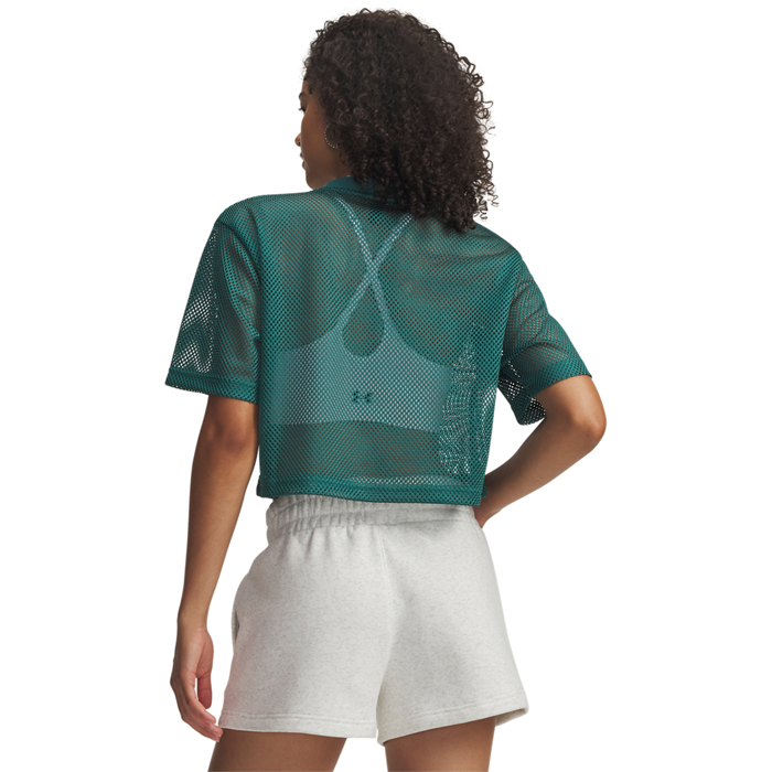 Football Mesh Crop Tee Gr&oslash;n