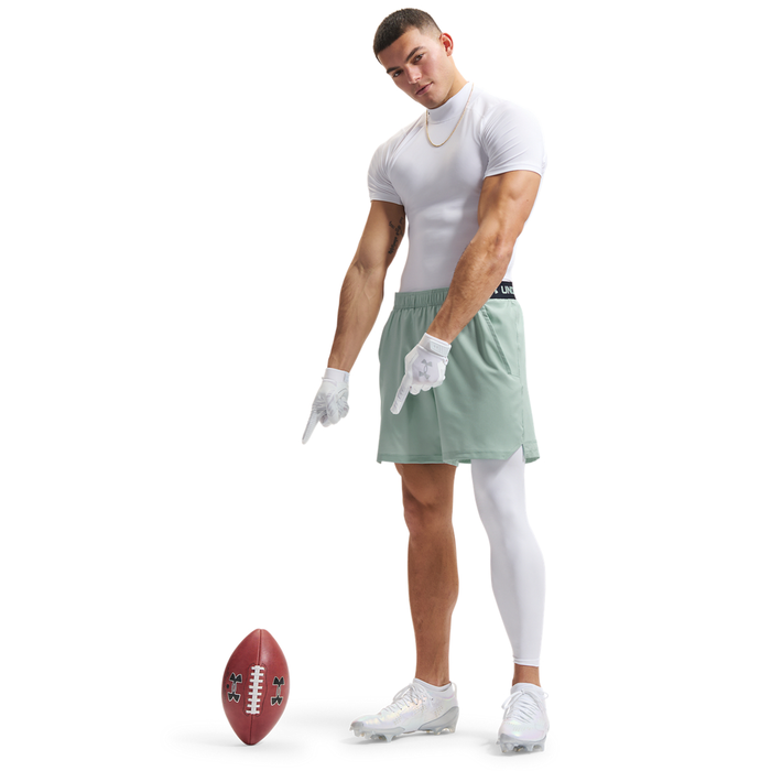 UA HG Armour Comp Mock SS White