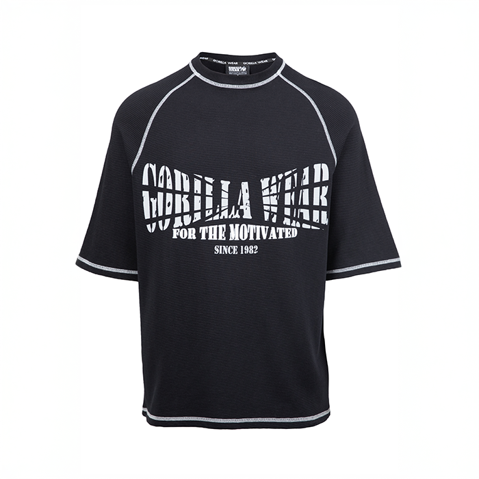 Finley Oversized T-shirt Sort Gr&aring;