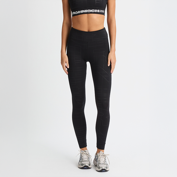 Logo Effect Emboss Tights Sort