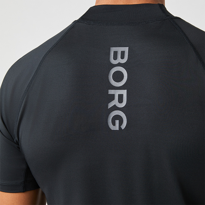 Mock Neck T‑shirt Sort