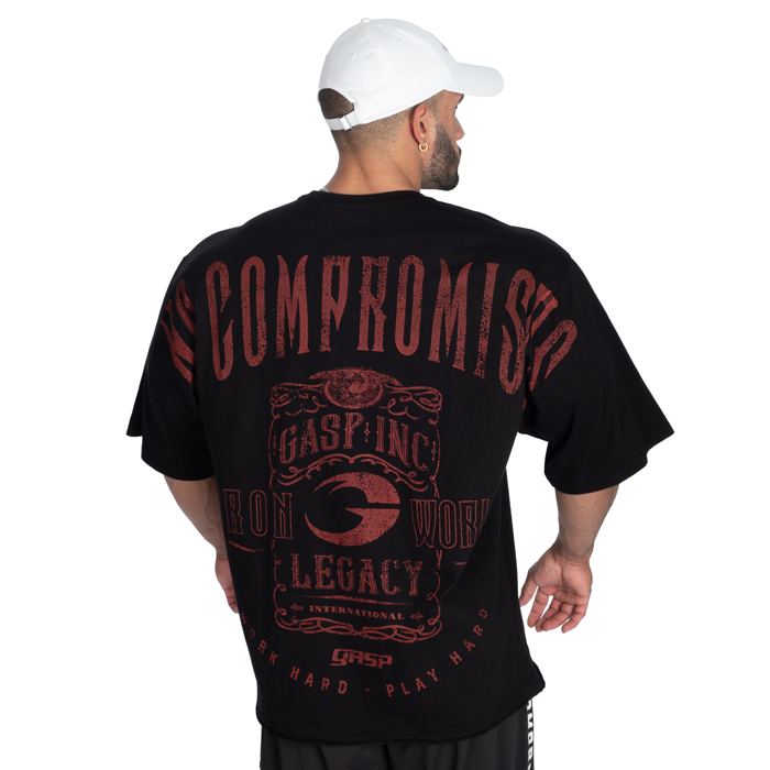 NC T-shirt Sort R&oslash;d