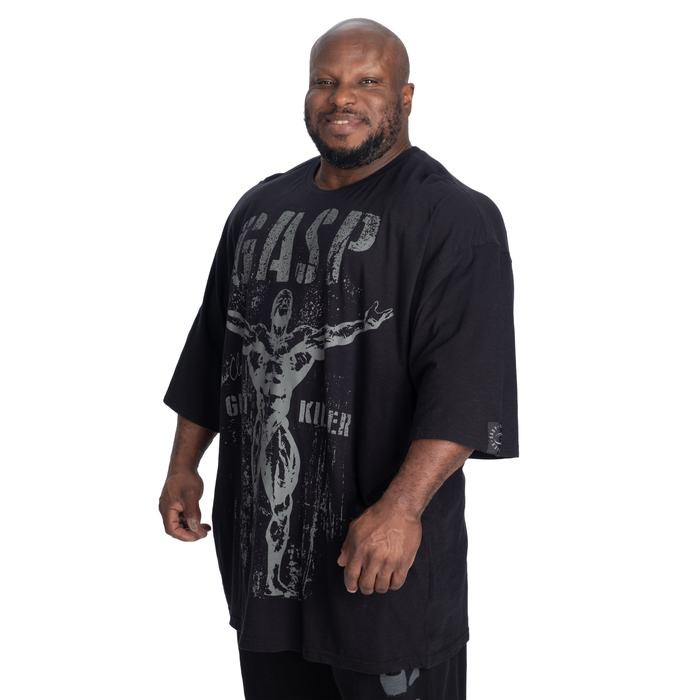 GK Slub Iron Tee, Washed Black